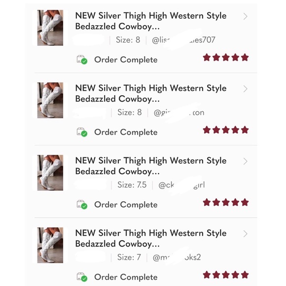 NEW Silver Thigh High Western Style Bedazzled Cowboy
Boots - Picture 12 of 14